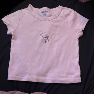 Brandy Melville White Short Sleeve Tee Casual Essential